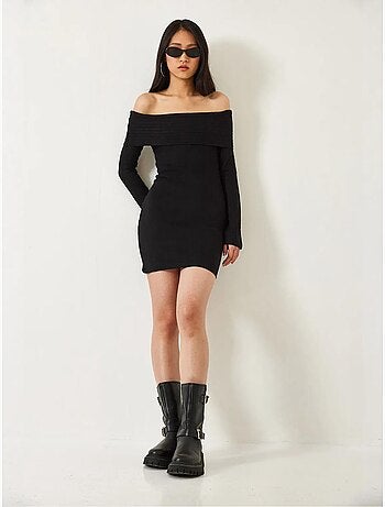 Mini-jurk met blote schouders in slim fit lucci