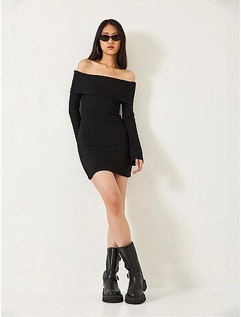 Mini-jurk met blote schouders in slim fit lucci