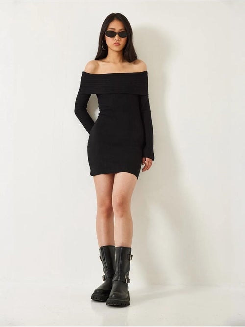 Mini-jurk met blote schouders in slim fit lucci - Kiabi