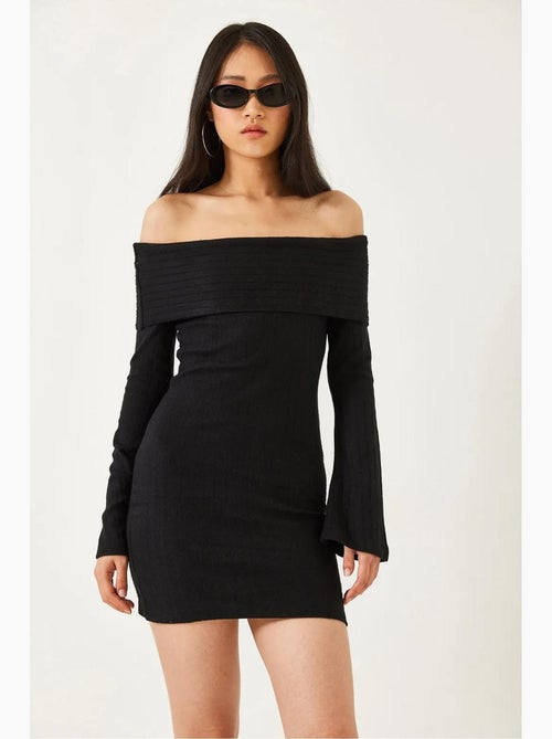 Mini-jurk met blote schouders in slim fit lucci - Kiabi