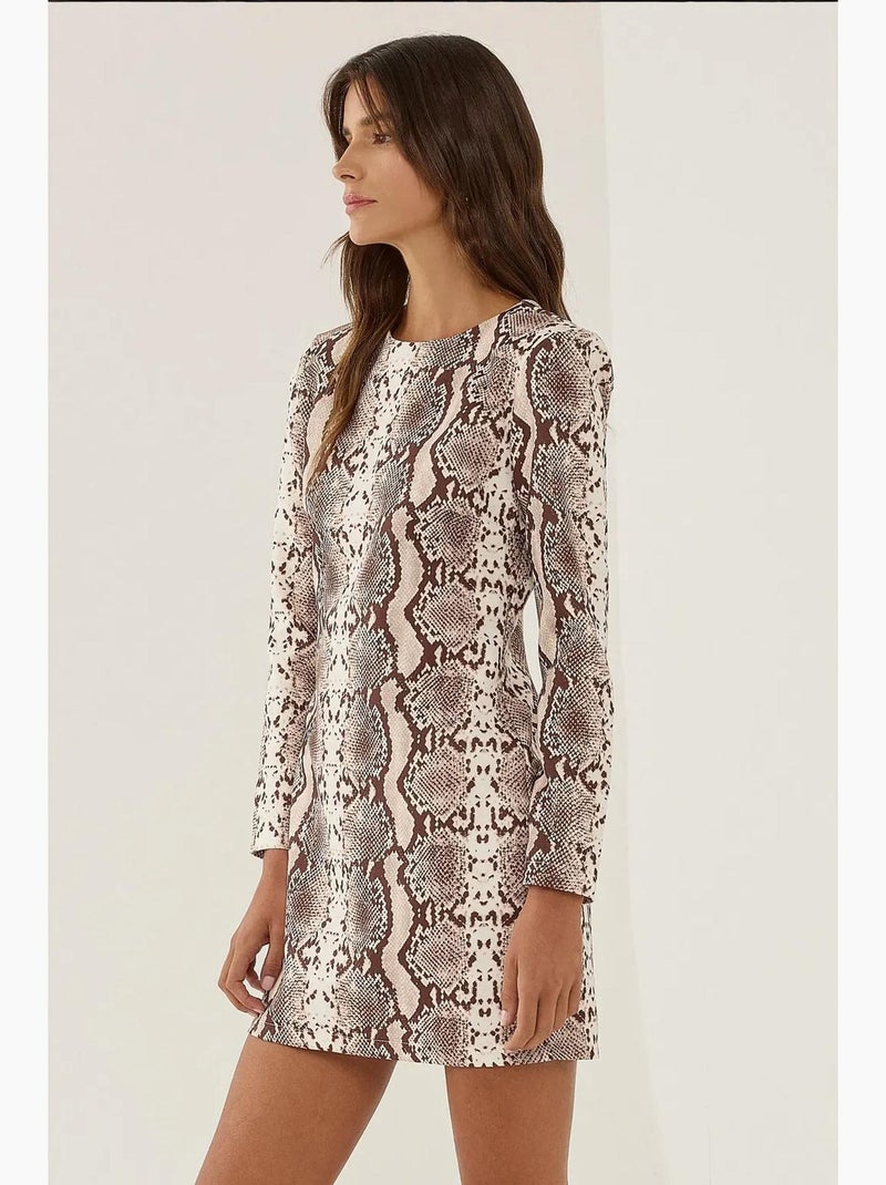 Mini-jurk met patroon hiccup Multicolor - Kiabi