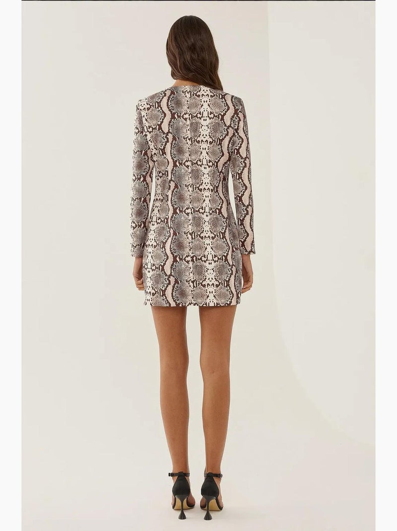 Mini-jurk met patroon hiccup Multicolor - Kiabi