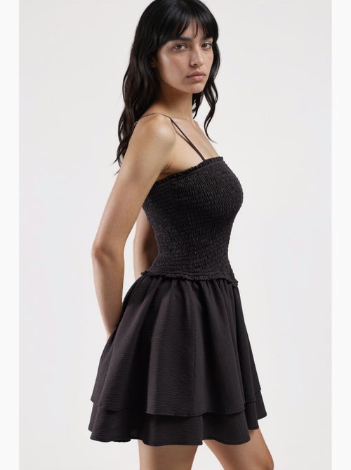 Mini-jurk met ruches hiccup - Kiabi Mini-jurk met ruches hiccup - Kiabi