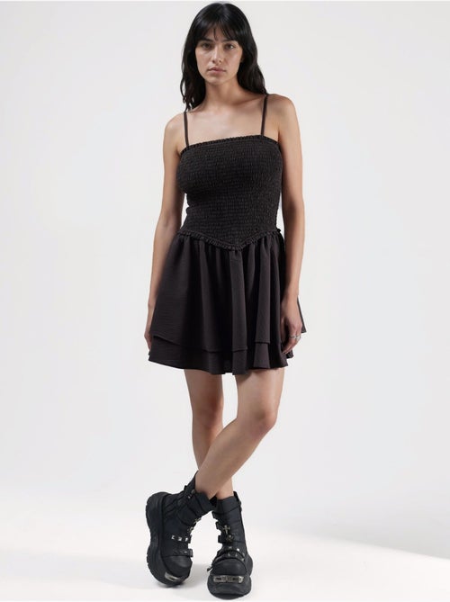 Mini-jurk met ruches hiccup - Kiabi Mini-jurk met ruches hiccup - Kiabi