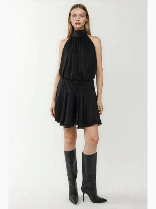 Mini-jurk met textuur en col hiccup - Kiabi Mini-jurk met textuur en col hiccup - Kiabi