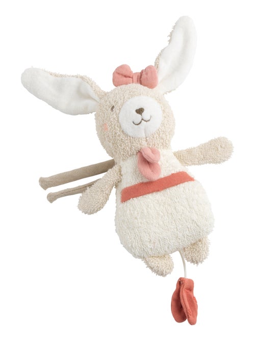 Mini-knuffel met muziek, gemaakt van biologisch katoen met bouclé-structuur - Kiabi Mini-knuffel met muziek, gemaakt van biologisch katoen met bouclé-structuur - Kiabi