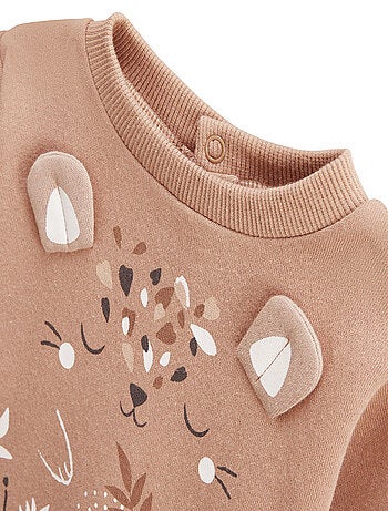 Mini loutre babyset: sweatshirt en fleecebroek