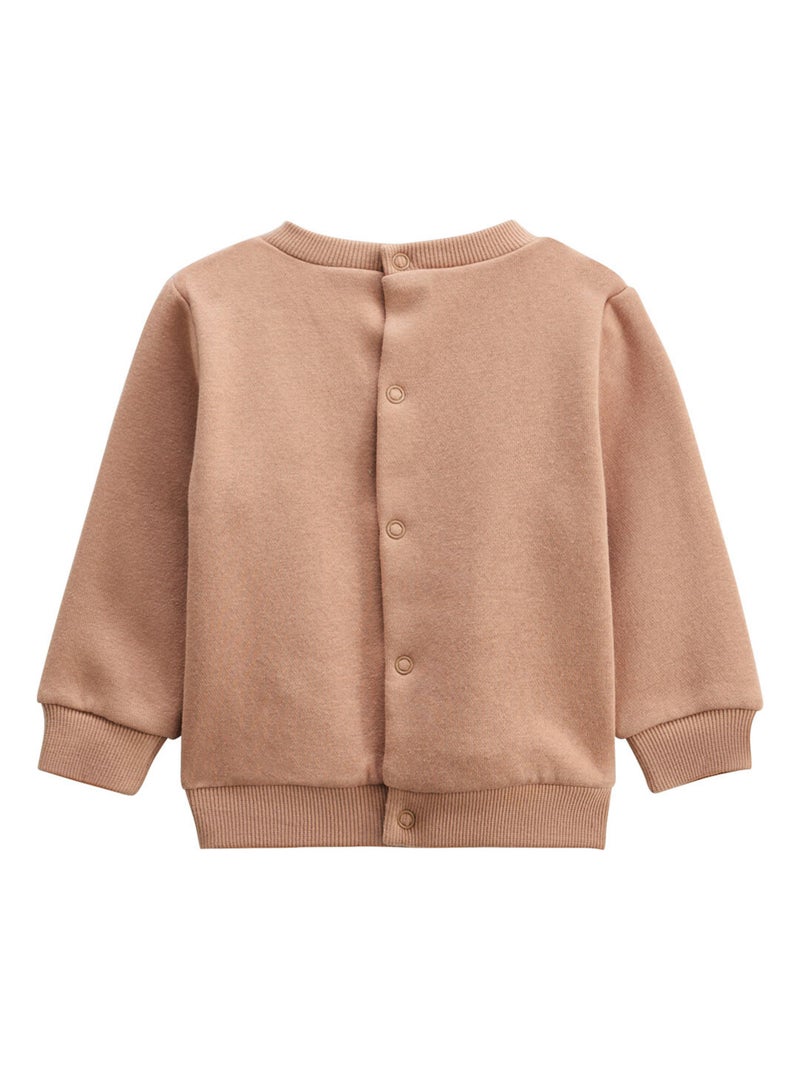 Mini Loutre babyset: sweatshirt en fleecebroek Bruin - Kiabi