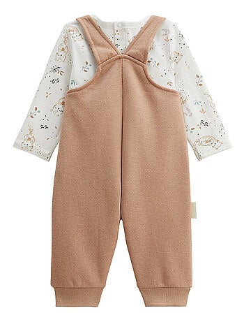 Mini loutre fleece babyoveralls en t-shirtset