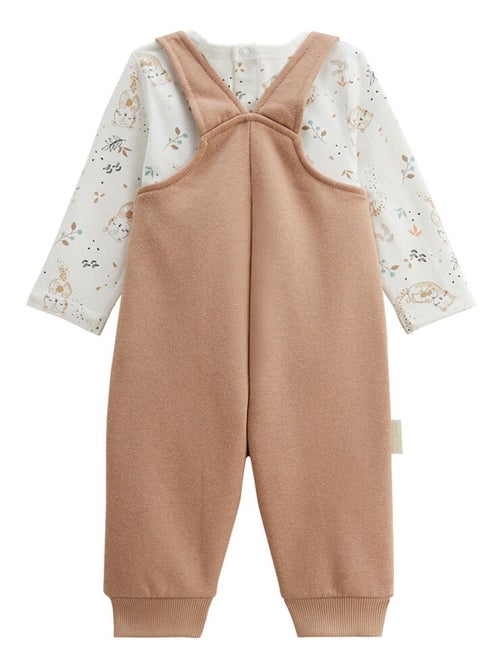 Mini Loutre fleece babyoveralls en t-shirtset - Kiabi