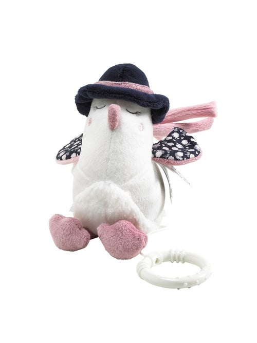 Mini-muziekknuffel: vogel van wit fluweel - Kiabi