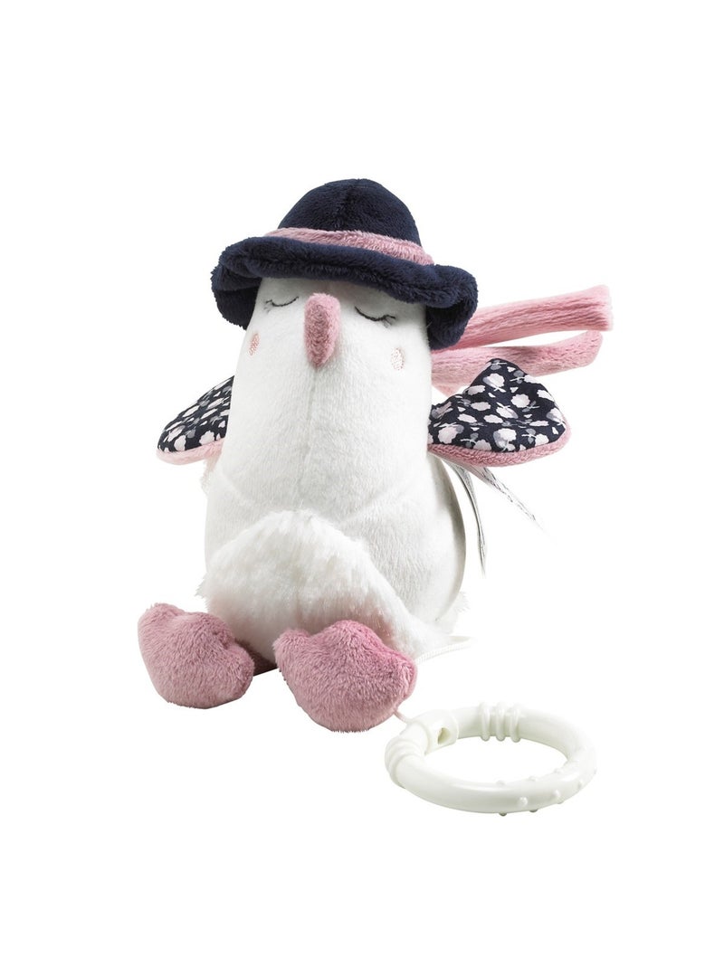 Mini-muziekknuffel: vogel van wit fluweel Wit - Kiabi
