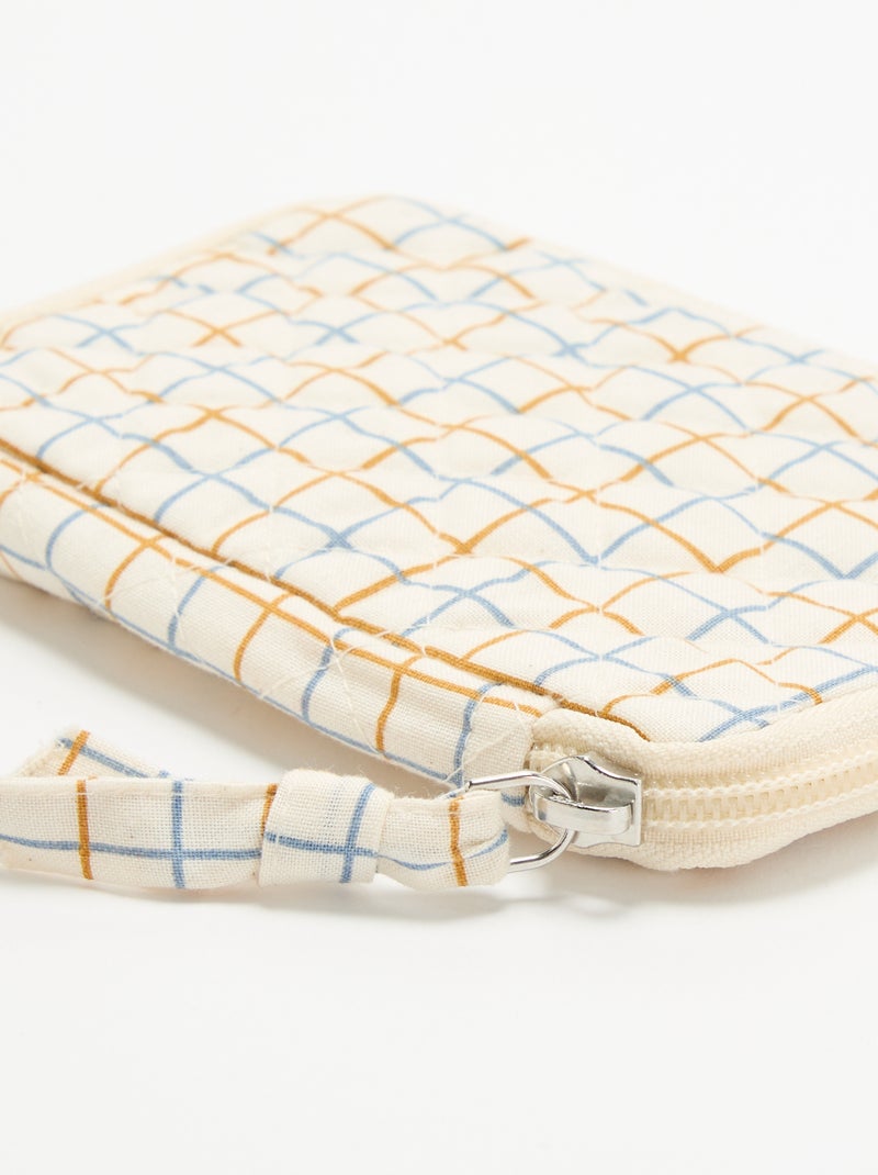 Mini pochette matelassée Ecru - Kiabi