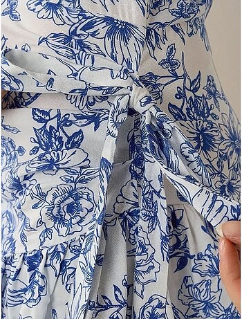 Mini-robe à motifs floraux