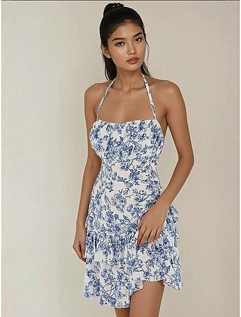 Mini-robe à motifs floraux