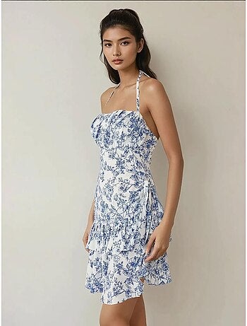 Mini-robe à motifs floraux