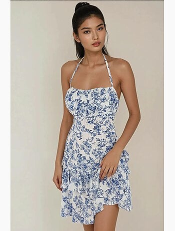 Mini-robe à motifs floraux hiccup