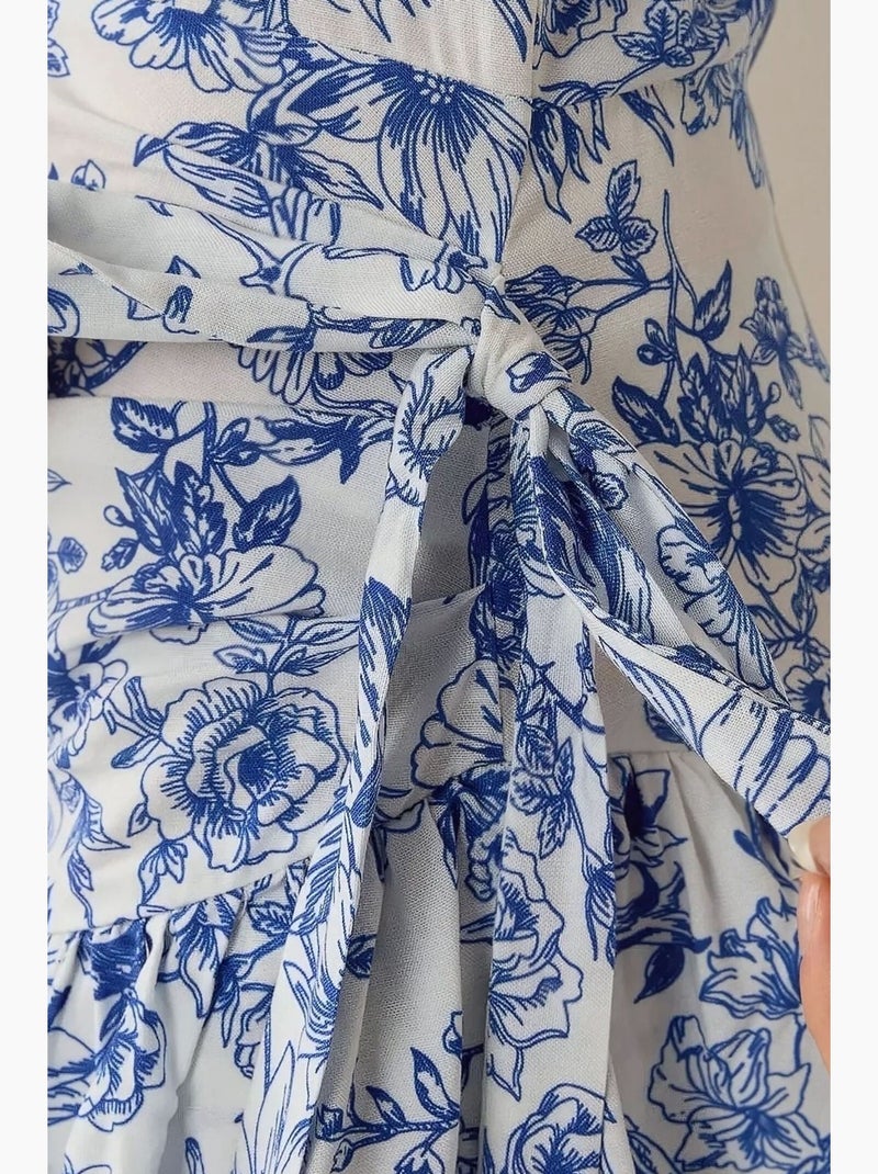 Mini-robe à motifs floraux hiccup Bleu - Kiabi