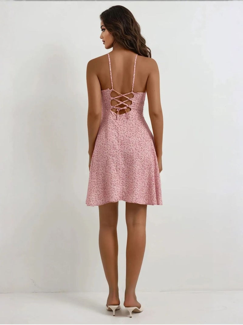 Mini robe à motifs floraux. Hiccup Rose dragée - Kiabi
