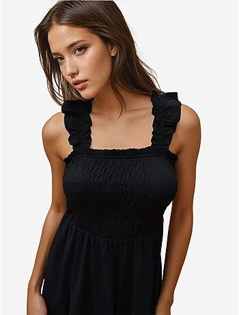 Mini-robe ajustée à col carré hiccup
