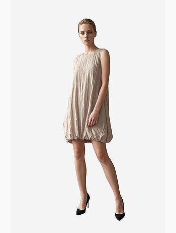 Mini-robe ample en lyocell texturé my fashion