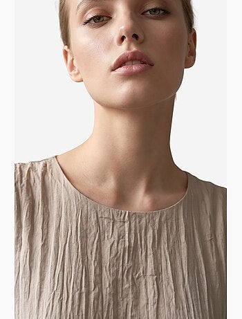 Mini-robe ample en lyocell texturé my fashion