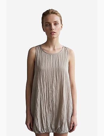 Mini-robe ample en lyocell texturé my fashion