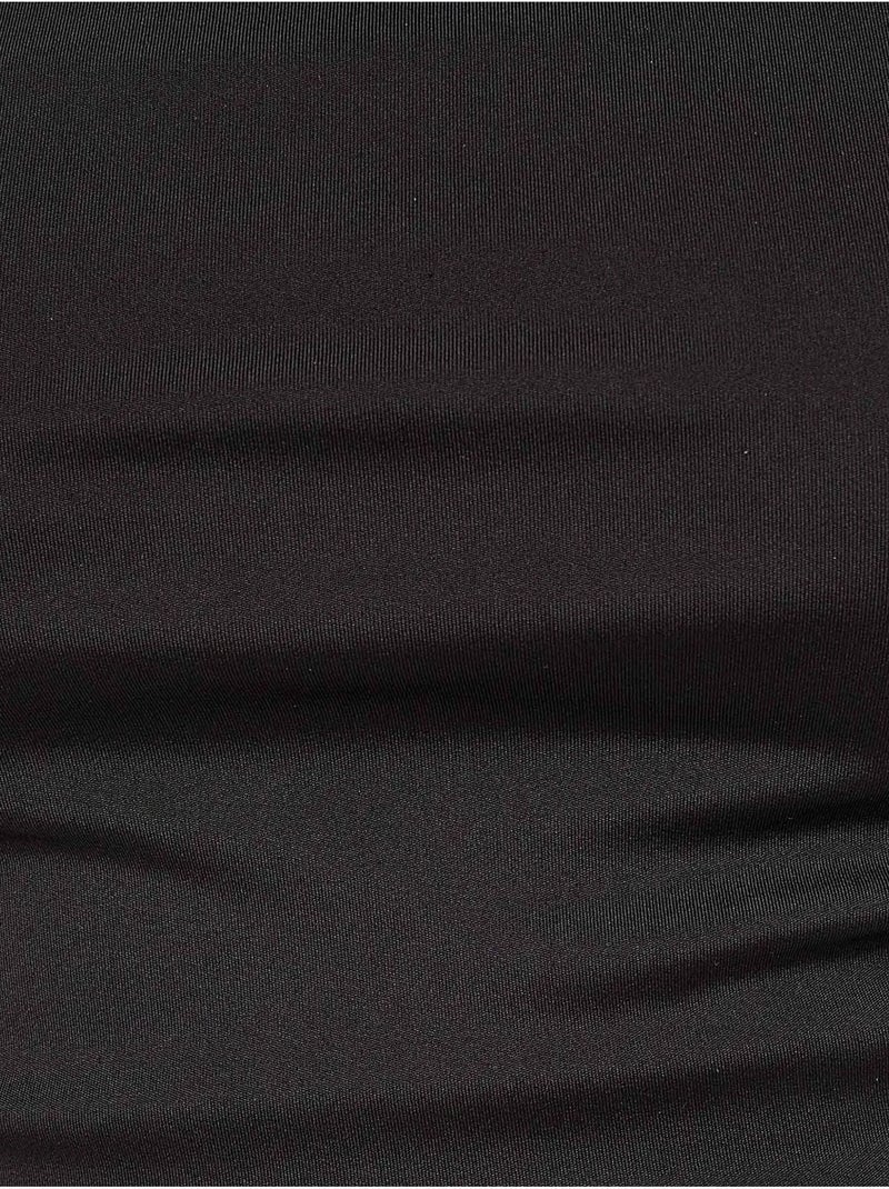 Mini-robe asymétrique en jersey sans manches Noir - Kiabi