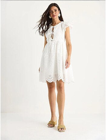 Mini-robe avec nœud et doublure à œillets lucci