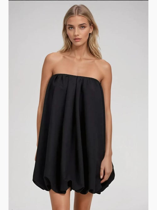 Mini-robe ballon sans bretelles hiccup - Kiabi Mini-robe ballon sans bretelles hiccup - Kiabi