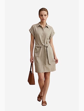Mini robe-chemise en popeline de coton my fashion