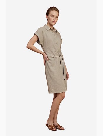 Mini robe-chemise en popeline de coton my fashion