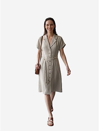 Mini robe-chemise en popeline de coton my fashion