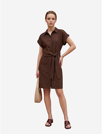 Mini robe-chemise en popeline de coton my fashion