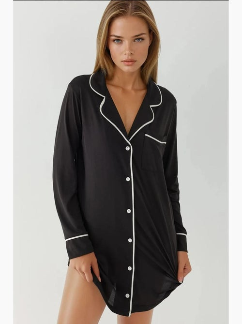 Mini-robe décontractée à col chemise hiccup - Kiabi