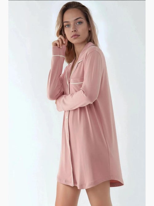 Mini-robe décontractée à col chemise hiccup - Kiabi