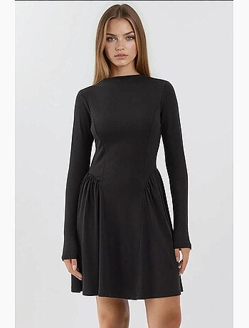 Mini-robe texturée à col bateau hiccup