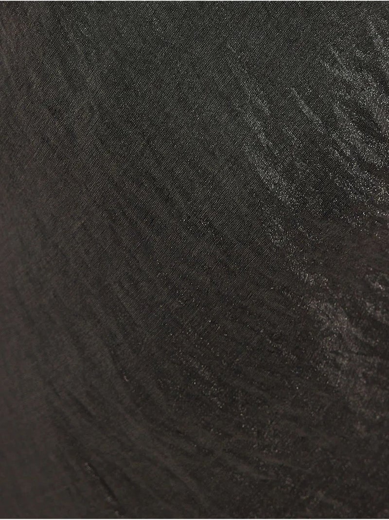 Mini-robe trapèze sans manches en satin Noir - Kiabi
