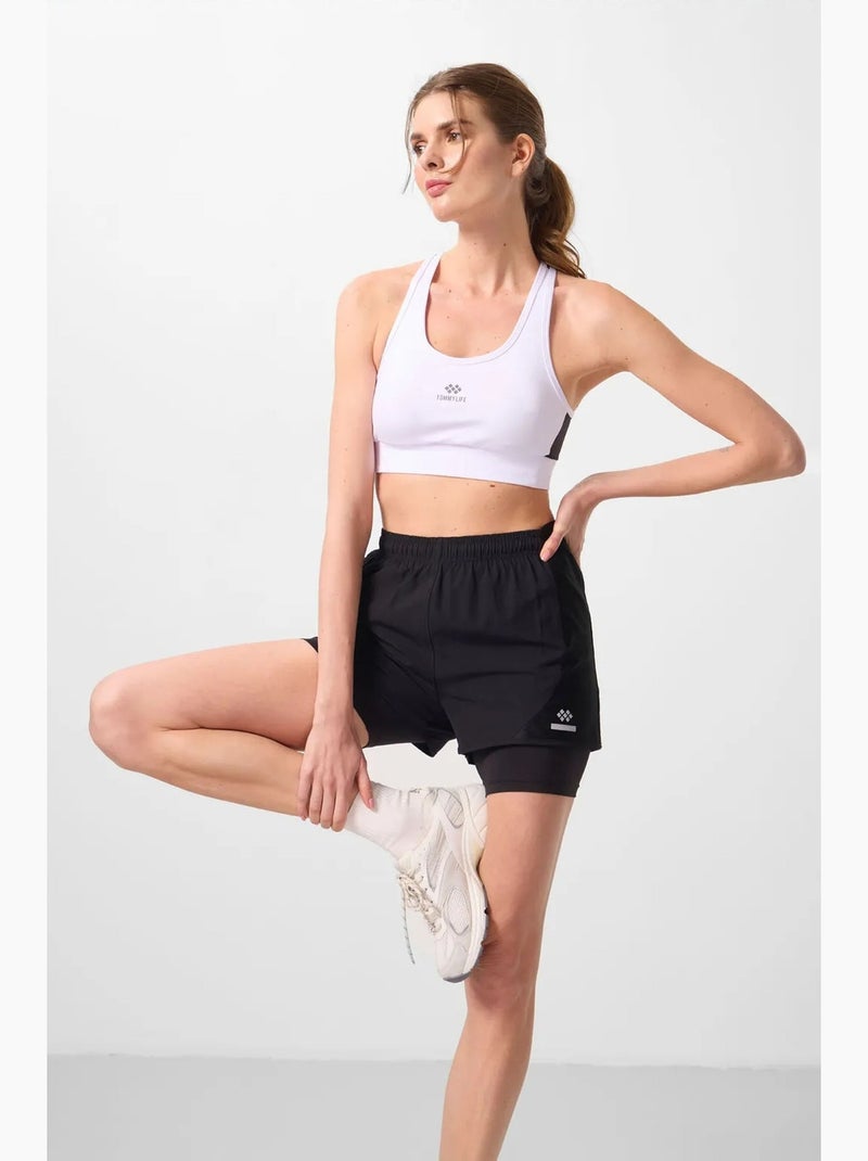 Mini short femme à enfiler tommy Noir - Kiabi