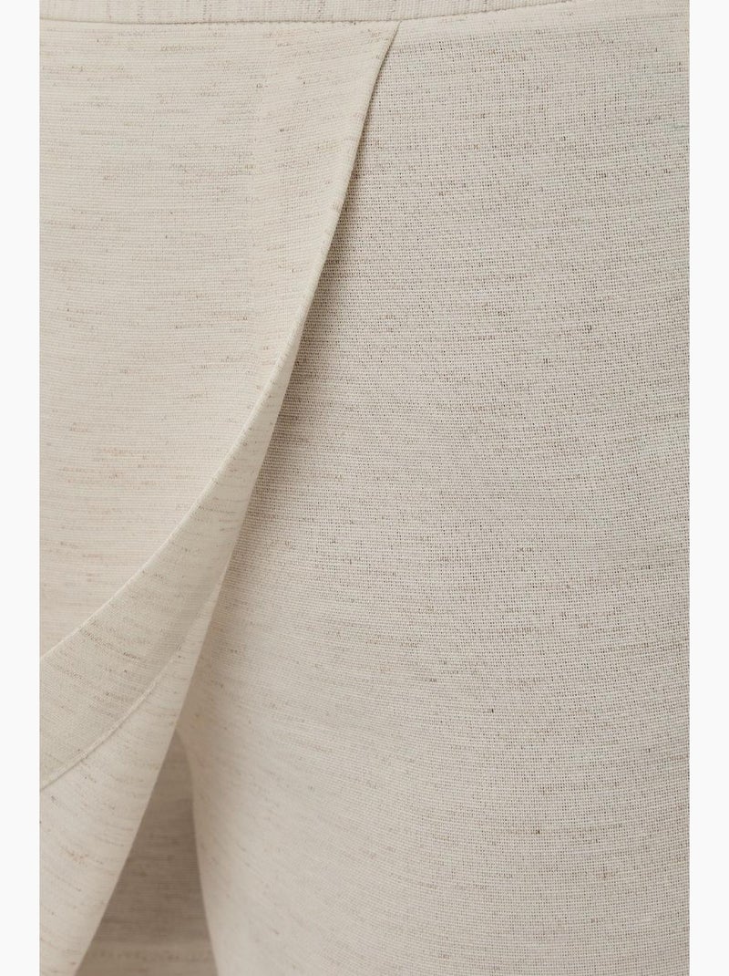 Mini-skorts met textuur en linnenlook hiccup Beige - Kiabi