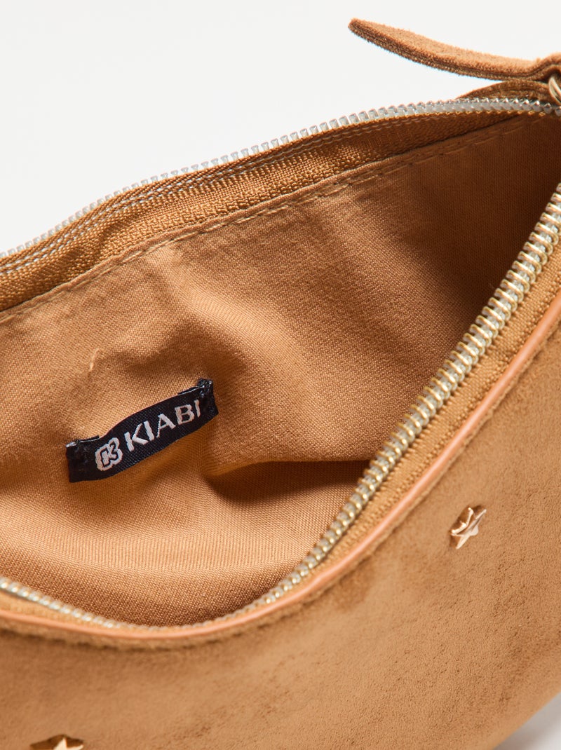 Mini tas met franjes Biege - Kiabi