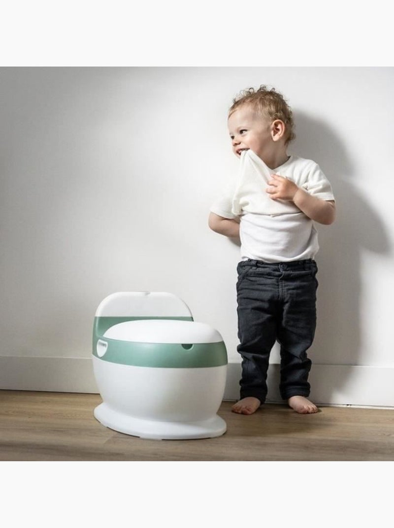 Mini toilette - thermobaby - vert sauge - confortable avec bruit de chasse d'eau Vert - Kiabi