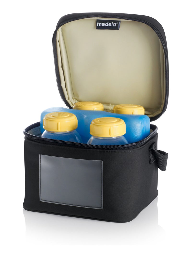 Mini vanity isotherme medela cooler bag - sac de transport avec bloc réfrigérant et 4 biberons Transparent - Kiabi