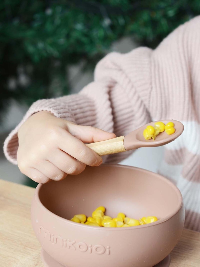 Minikoioi | set de couverts bébé fourchette et cuillère Marron - Kiabi
