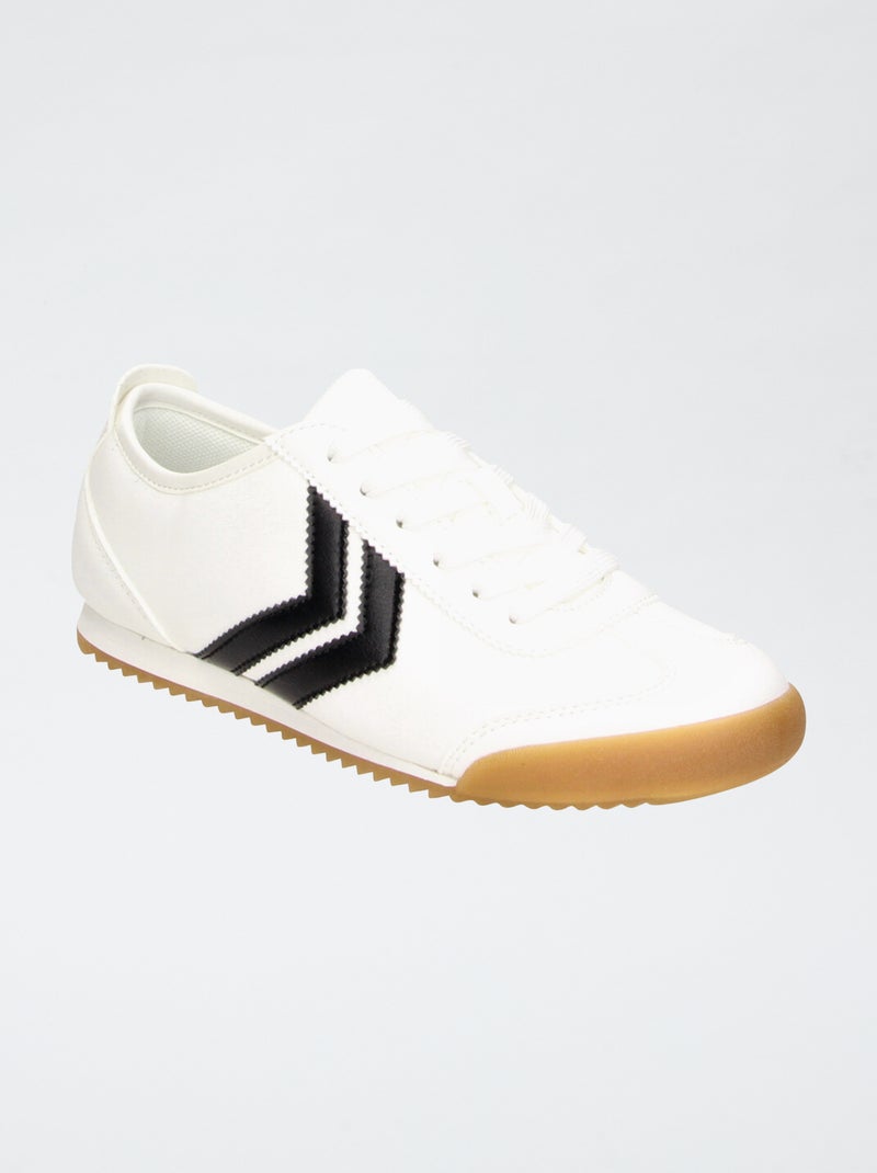 Minimalistische stoffen sneakers Wit - Kiabi