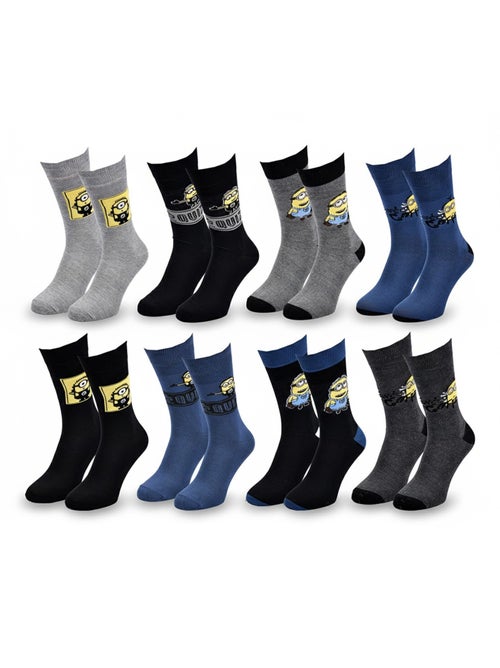Minions - chaussettes homme licence pack de 8 - Kiabi Minions - chaussettes homme licence pack de 8 - Kiabi