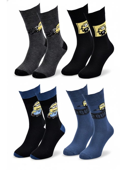 Minions - sokken heren licentie set van 4 - Kiabi Minions - sokken heren licentie set van 4 - Kiabi