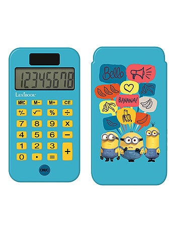 Minions 8 digits pocket rekenmachine met bescherming hoes