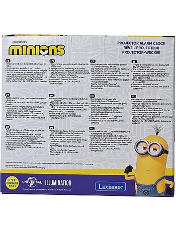 Minions projector wekker met timer
