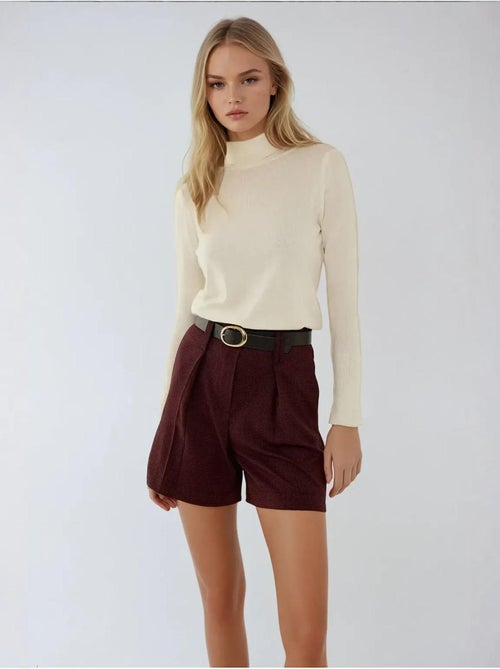 Minishorts met hoge taille hiccup - Kiabi Minishorts met hoge taille hiccup - Kiabi